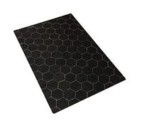 Bessie Bakes Telón de fondo superfino y flexible, hexagonal, color negro, para fotografía de alimentos y productos, 3 pies x 2 pies, resistente a la humedad, resistente a las manchas, ligero