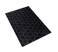 Bessie Bakes Telón de fondo superfino y flexible, hexagonal, color negro, para fotografía de alimentos y productos, 3 pies x 2 pies, resistente a la humedad, resistente a las manchas, ligero