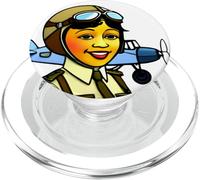 Bessie Coleman con el Mes de la Historia Negra de Avión PopSockets PopGrip para MagSafe
