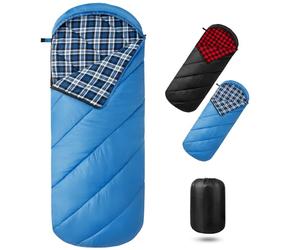Bessport Saco de dormir de 3 a 4 estaciones - Saco de dormir de franela para invierno, cálido, para exteriores, tamaño pequeño, ultraligero, impermeable, para camping, viajes, senderismo, para adultos