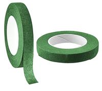 Bessy shop 2 Rollos Cinta Floral, Verde Cinta de Tallo, Floristería Cinta del Tallo Cinta Adhesiva Tape para Flores Artificiales Boda Decoraciones Ramo Artesanía 12MM 30 Yard/Roll