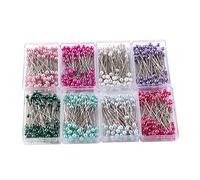 Bessy shop Alfileres con Cabeza de Perla,800 alfileres de Costura con Cabezas de Colores,alfileres de Costura,alfileres de Ramillete con Cabeza de Perla (8 Colores,1.57 Pulgadas)