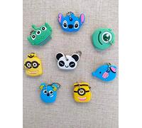 Bessy shop Cubiertas de llaves de dibujos animados,8 estilos Llaveros de animales lindos de dibujos animados Llaveros Tapa de silicona Llaveros Panda Stitch Elefante Llaveros