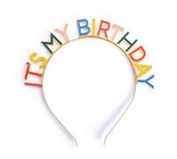 Bessy shop Diadema It's My Birthday,Diadema de Aleación con Diseño de Arco iris,Tiara de Feliz Cumpleaños,para niña,Princesa,Accesorios,Decoración de Fiesta