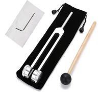 Bessy shop Diapasón,128 Hz DiapasóN Horquilla de Afinación con un Martillo de Silicona Que Proporciona una Respuesta Precisa a la Frecuencia y La Bolsa de Terciopelo Suave Contiene Herramientas