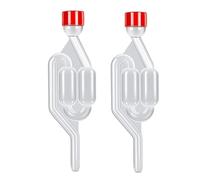 Bessy shop Esclusa de Fermentación Tubos de Fermentación,2 Piezas Tubo de Fermentación Válvula de Fermentación Vino Bloqueo de Aire Airlock Esclusas de Plástico para Elaboración de Vino, Sidra
