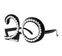 Bessy shop Gafas de Cumpleaños 20 Años con Diamantes Imitación Accesorios Divertidos para Fotos Unisex para Fiestas, Aniversarios y Decoración Gafas Novedosas para Fotomatón
