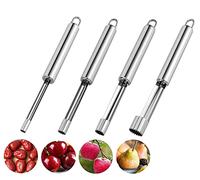 Bessy shop Herramienta para Quitar el corazón de la Fruta,4PCS Descorazonador de Manzana,Descorazonador de Frutas Multifunción, Juego de descorazonador de Frutas 4 tamaños