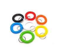 Bessy shop Llaveros de muñequera Espiral,7PCS Llavero de muñeca de Resorte Espiral de Estiramiento Muñequera Llavero Llavero, para Gimnasio, Piscina, Llaves
