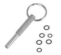 Bessy shop Ovalada con Llavero,Seguridad Abierta Cabeza Ovalada,Llave De Cabeza Ovalada Broca,Ovalada con Llavero,para Reparación y Uso de Máquina de Café