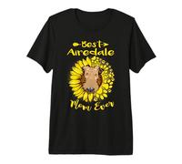 Best Airedale Terrier Dog Mom Ever Sunflower Funny Paw Lover Camiseta Premium