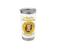 Best Airedale Terrier Dog Mom Ever Sunflower Funny Paw Lover Vaso térmico de acero inoxidable de doble pared