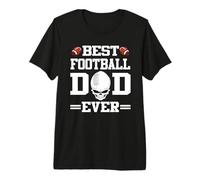 Best American Football Dad Ever Skull Player Fathers Day Camiseta Premium