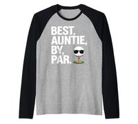 Best Auntie By Par Cool Golf Themed Golfing Auntie Camiseta Manga Raglan