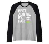 Best Auntie By Par Cool Golf Themed Golfing Auntie Camiseta Manga Raglan