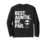 Best Auntie By Par Cool Golf Themed Golfing Auntie Manga Larga