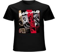 Best Band Maid T Shirts Men's Pure Cotton Amazing Tees Crewneck Short Sleeve Tops Black L