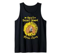 Best Basset Hound Dog Mom Ever Sunflower Funny Paw Lover Camiseta sin Mangas