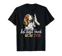 Best Basset Hound Mom Ever Funny Dog Mama Día de la Madre Camiseta