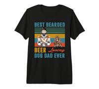 Best Bearded Beer Loving Dog Dad Cocker Spaniel Dog Lover Camiseta Premium