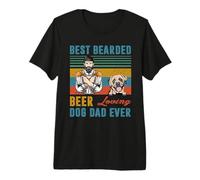 Best Bearded Beer Loving Dog Dad English Mastiff Puppy Lover Camiseta Premium