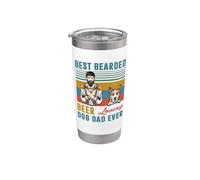 Best Bearded Beer Loving Dog Dad Ever Corgi Dog Pet Lover Vaso térmico de acero inoxidable de doble pared