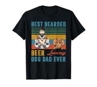 Best Bearded Beer Loving Dog Dad Ever Dachshund Dog Lover Camiseta