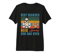 Best Bearded Beer Loving Dog Dad Ever Dachshund Dog Lover Camiseta Premium
