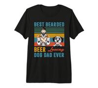 Best Bearded Beer Loving Dog Dad Ever Dalmatian Dog Lover Camiseta Premium
