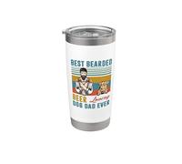 Best Bearded Beer Loving Dog Dad Ever Dogue De Bordeaux Vaso térmico de acero inoxidable de doble pared