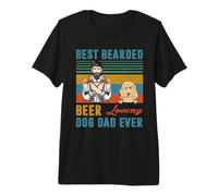 Best Bearded Beer Loving Dog Dad Ever Goldendoodle Camiseta Premium