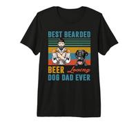 Best Bearded Beer Loving Dog Dad Ever Labrador Retriever Camiseta Premium