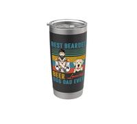 Best Bearded Beer Loving Dog Dad Ever Labrador Retriever Vaso térmico de acero inoxidable de doble pared