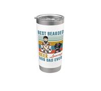 Best Bearded Beer Loving Dog Dad Ever Labrador Retriever Vaso térmico de acero inoxidable de doble pared