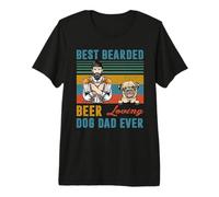 Best Bearded Beer Loving Dog Dad Ever Pug Dog Lover Camiseta Premium