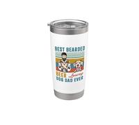 Best Bearded Beer Loving Dog Dad Ever Rhodesian Ridgeback Vaso térmico de acero inoxidable de doble pared