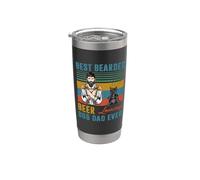 Best Bearded Beer Loving Dog Dad Ever Scottish Terrier Puppy Vaso térmico de acero inoxidable de doble pared