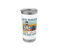 Best Bearded Beer Loving Dog Dad Ever Scottish Terrier Puppy Vaso térmico de acero inoxidable de doble pared