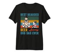 Best Bearded Beer Loving Dog Dad Pit Bull Pet Personalized Camiseta Premium