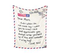 Best Birthday Gifts for Mom from Daughter Son, Premium Dear Mom Blanket Presents for Mother's Day, Christmas, Valentine's Day, Soft & Cozy Flannel Thr