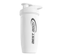 Best Body Nutrition Coctelera de proteínas de acero inoxidable, 700 ml, Reforce, con colador integrado, color blanco mate