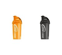 Best Body Nutrition - Shaker, 700 ml, naranja & Edition Shaker, 700ml, negro (Black steel)