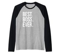 Best Boss Award That Says Best Boss Ever Sign,Funny Boss Men Camiseta Manga Raglan