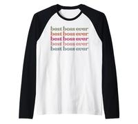 Best Boss Ever Hombres Mujeres Adjetivos Favoritos Divertido Atrevido Divertido Camiseta Manga Raglan