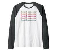 Best Boss Ever Hombres Mujeres Adjetivos Favoritos Divertido Atrevido Divertido Camiseta Manga Raglan