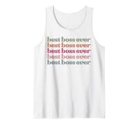 Best Boss Ever Hombres Mujeres Adjetivos Favoritos Divertido Atrevido Divertido Camiseta sin Mangas