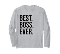 Best Boss Ever Shirt That Says Boss Funny World'S Best Boss Manga Larga