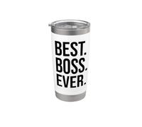 Best Boss Ever Sign that says Boss World's Best Boss Funny Vaso térmico de acero inoxidable de doble pared