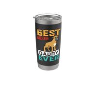 Best Boxer Dog Daddy Ever For Dad Funny Dogs Lover Vaso térmico de acero inoxidable de doble pared