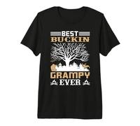Best Buckin Grampy Ever Grandpa Hunting Hunter Life Camiseta Premium